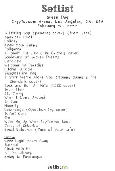 green day setlist fm|green day playlist.